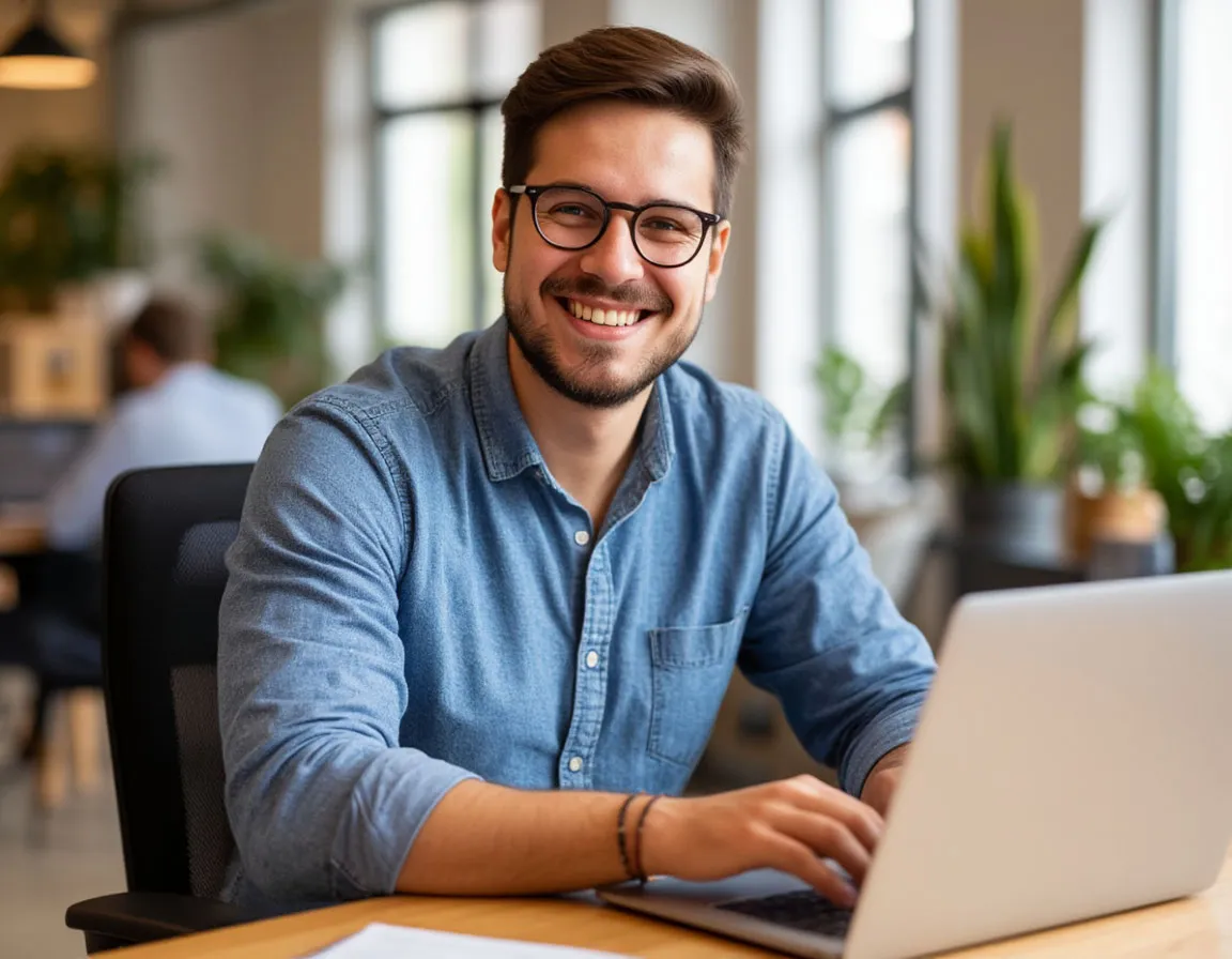 Tech savvy male expert